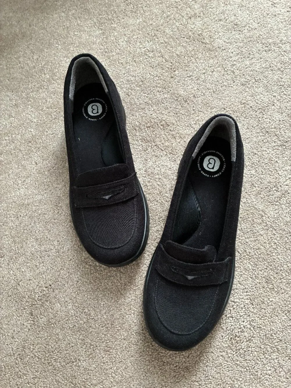 BZEES Women's Washable Slip On Loafers 7.5